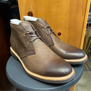 UGG Men's Dagmann Brown Leather Oxford Lace Up Chukka Boots Grizzly